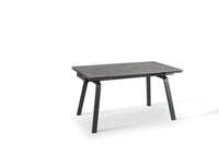 Tavolo Allungabile 140/200x80x76 cm in Ceramica Dylan Nero Opaco