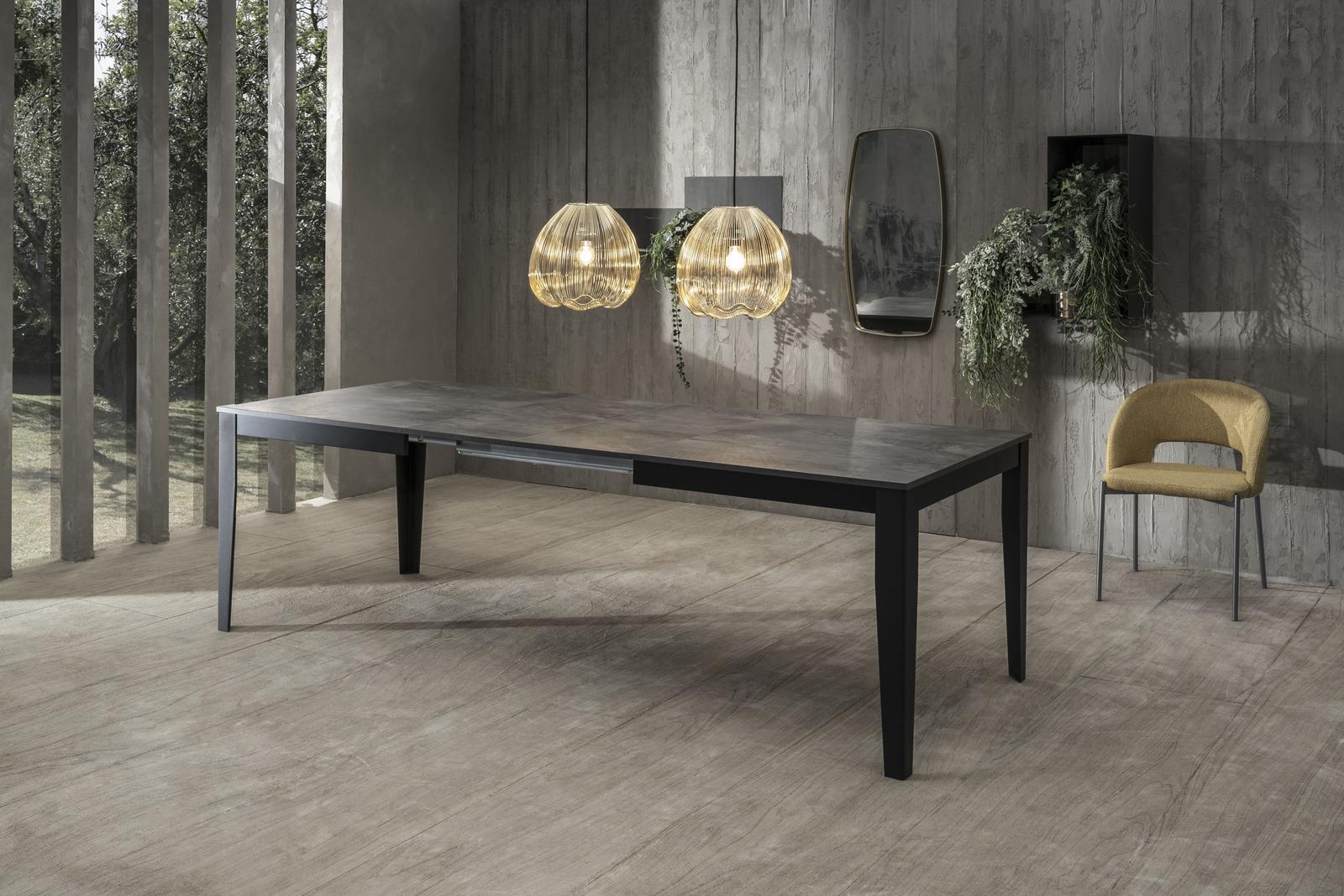 Tavolo Allungabile 156/316x90x76 cm in Melaminico Big Grigio