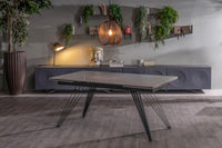 Tavolo Allungabile 160/240x90x76 cm in Ceramica Match 1 Grigio Opaco