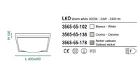 OSAKA PLAF.BIANCA LED WW L.40X40 CM. 3565-65-102