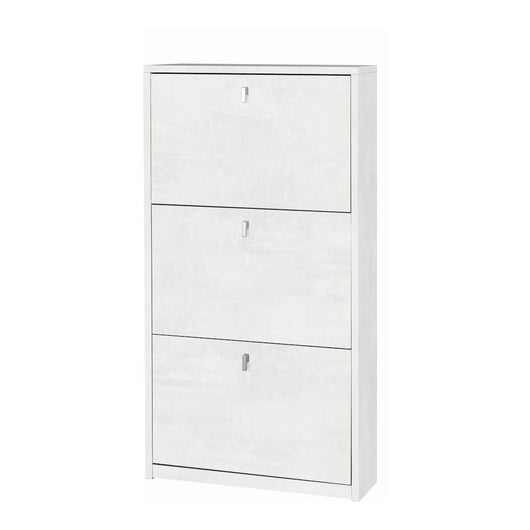 Scarpiera mobile salvaspazio 3 ante 63x18x117H cm in kit di montaggio colore Bianco Ossido