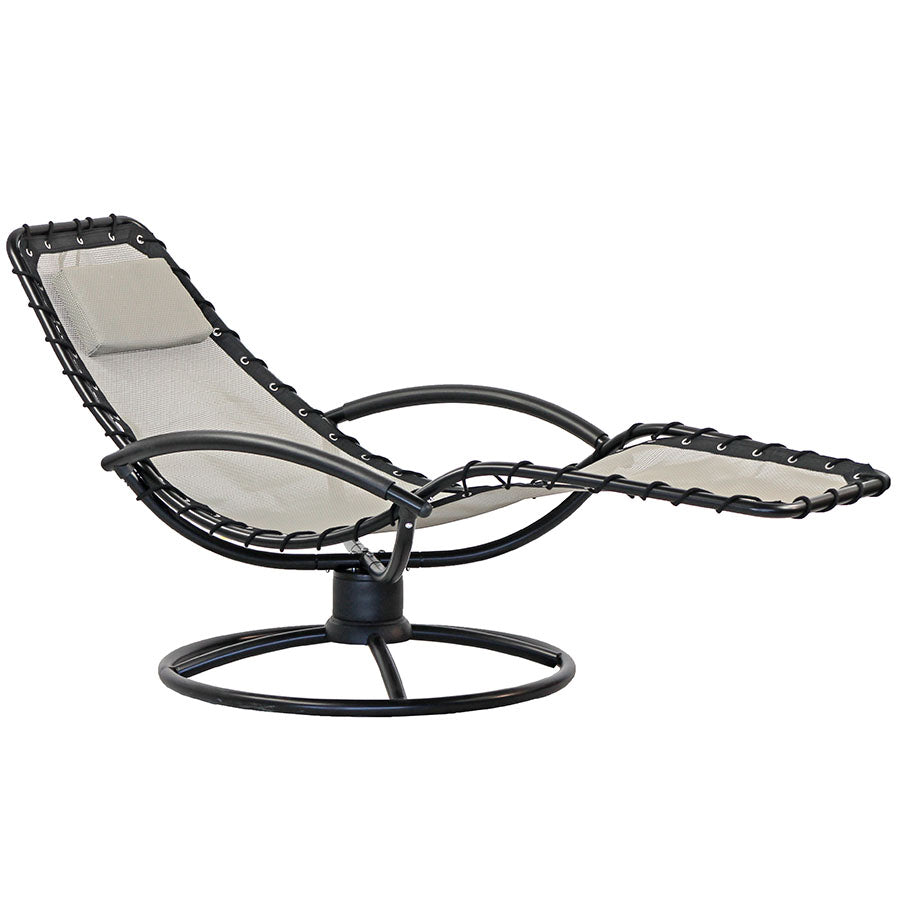 Sdraio da giardino chaise longue ellittica twist panna