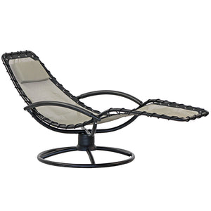 Sdraio chaise longue da giardino ellittica twist ecrù