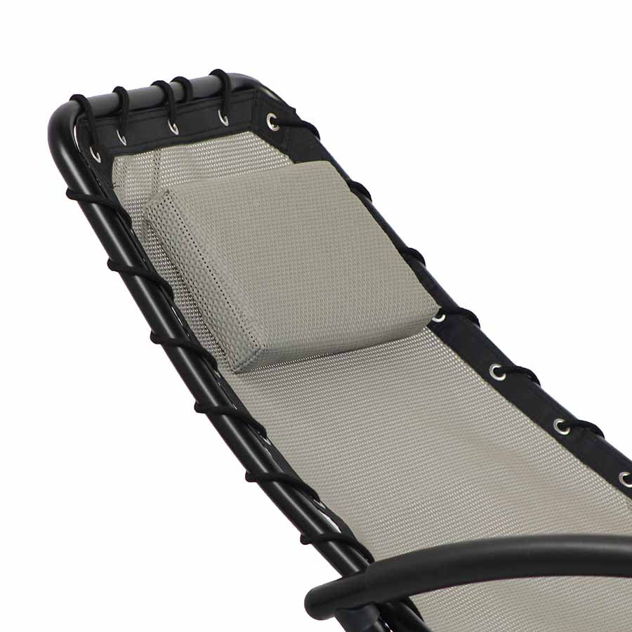 Sdraio chaise longue da giardino ellittica twist ecrù