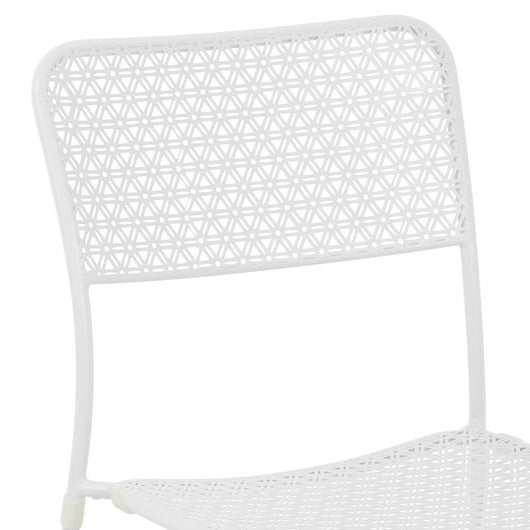 Set da 4 sedie da giardino Aura con motivo floreale bianco