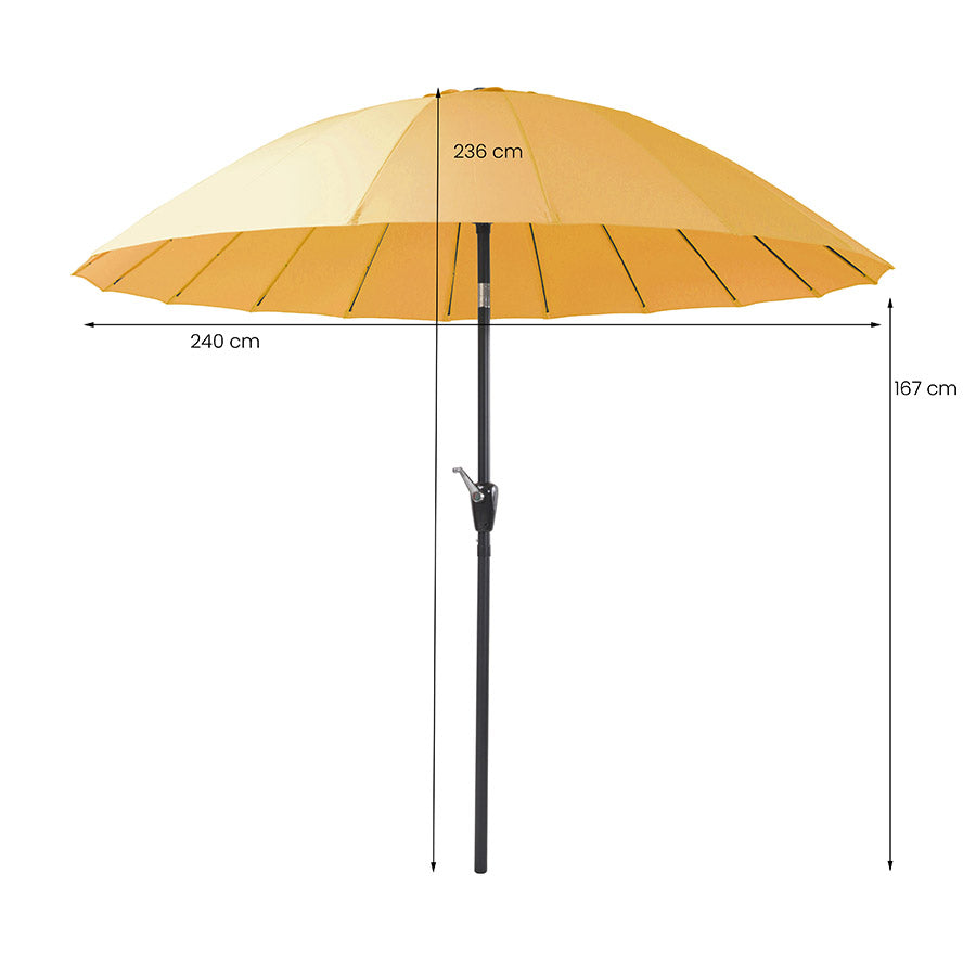 Ombrellone da Giardino Ø240xH236 cm Atlanta giallo