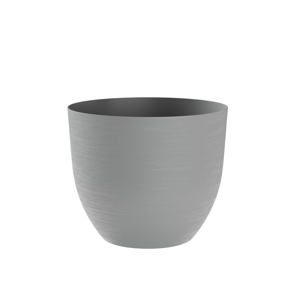 Vaso A Ciotola Over per Esterno-Interno Polietilene Effetto Ruvido Riserva D'acqua 48cm coloreFog (grigio) AMZOVER48FOG