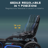 Go Kart a Pedali per Bambini 100x58x58,5 cm Ruote in EVA Blu