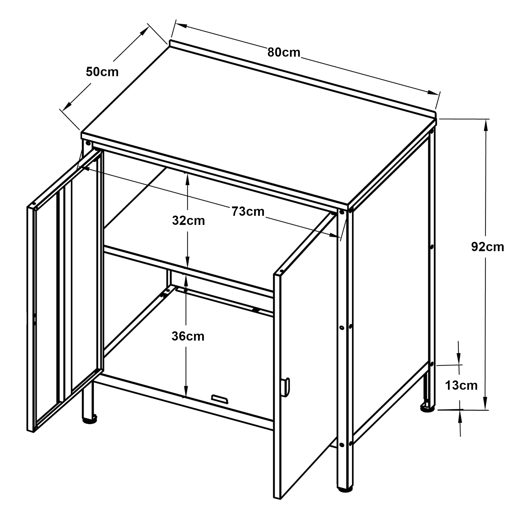 Armadietto da Giardino Bolognano 92 x 80 x 50 cm Acciaio - Grigio / Nero opaco - casa.pro