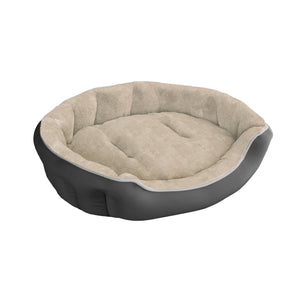 Cuccia Imbottita per Cani e Gatti 48x42x16cm in Poliestere Coccole Panna