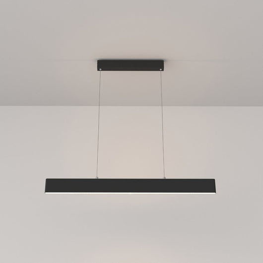 Lampadario A Sospensione Moderno Step Metallo Nero Luce Led Integrato 23W Calda