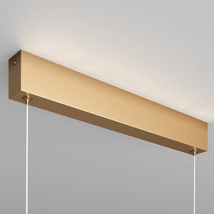 Lampadario A Sospensione Moderno Step Metallo Oro Luce Led Integrato 23W Calda