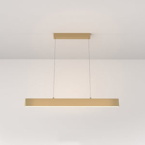 Lampadario A Sospensione Moderno Step Metallo Oro Luce Led Integrato 23W Calda