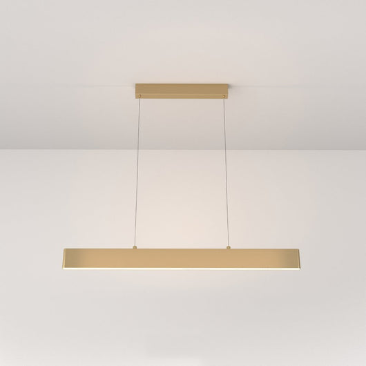 Lampadario A Sospensione Moderno Step Metallo Oro Luce Led Integrato 23W Calda