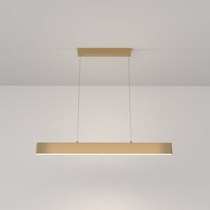 Lampadario A Sospensione Moderno Step Metallo Oro Luce Led Integrato 23W Fredda