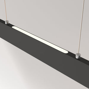 Lampadario A Sospensione Moderno Step Metallo Nero Luce Led Integrato 30W Fredda