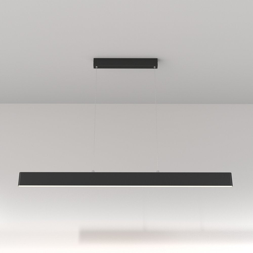 Lampadario A Sospensione Moderno Step Metallo Nero Luce Led Integrato 30W Fredda