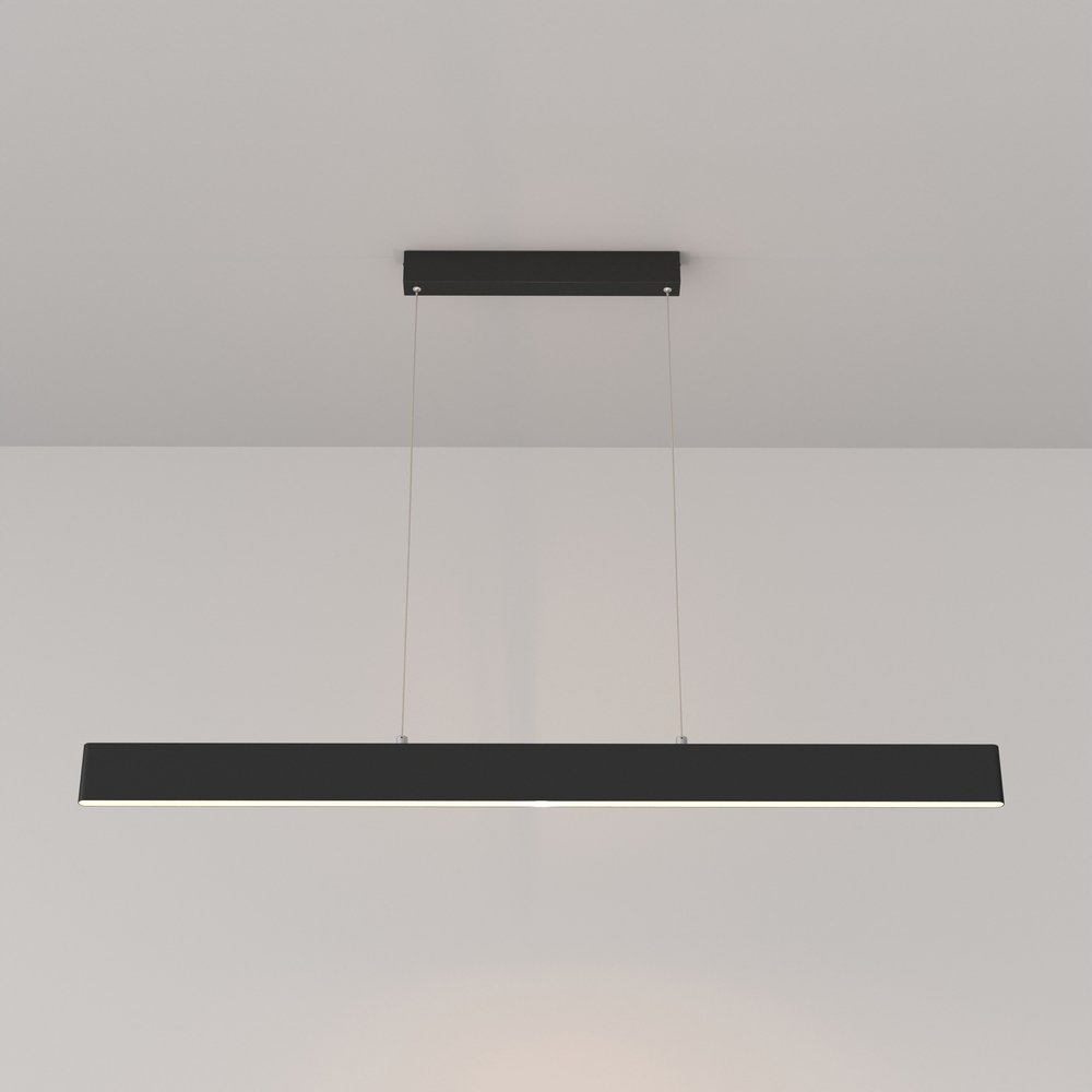 Lampadario A Sospensione Moderno Step Metallo Nero Luce Led Integrato 30W