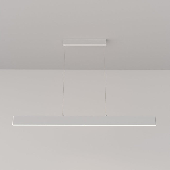 Lampadario A Sospensione Moderno Step Metallo Bianco Luce Led Integrato 30W