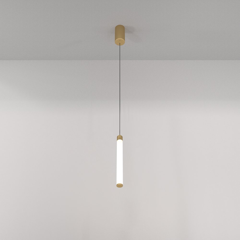 Lampadario A Sospensione Moderno Ray Alluminio Oro Luce Led Integrato 10W