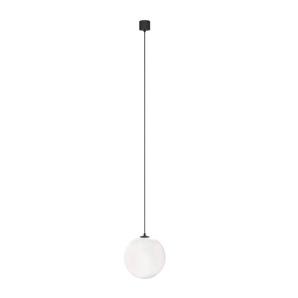 Lampadario A Sospensione Moderno Luna Alluminio Nero Led Integrato 5W Calda