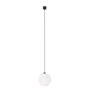 Lampadario A Sospensione Moderno Luna Alluminio Nero Led Integrato 5W Calda