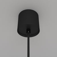 Lampadario A Sospensione Moderno Luna Alluminio Nero Led Integrato 5W Calda