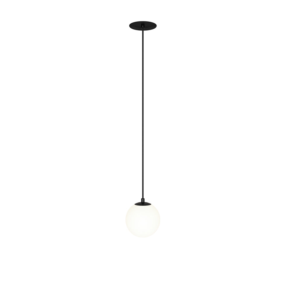 Lampadario Sospensione Moderno Luna Alluminio Nero Led Integrato 5W Fredda