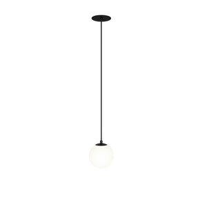 Lampadario Sospensione Moderno Luna Alluminio Nero Led Integrato 5W Fredda