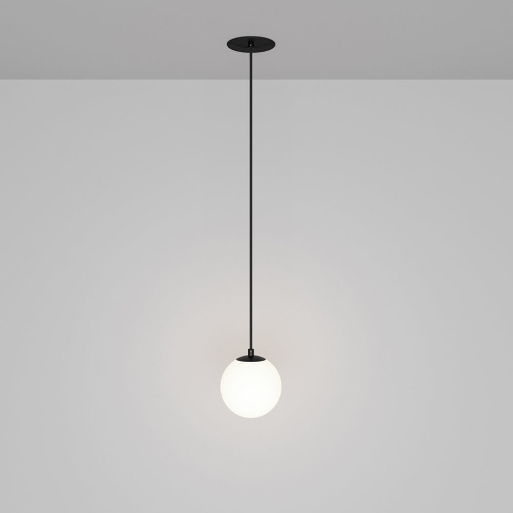 Lampadario Sospensione Moderno Luna Alluminio Nero Led Integrato 5W Fredda