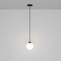 Lampadario Sospensione Moderno Luna Alluminio Nero Led Integrato 5W Fredda