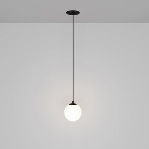 Lampadario Sospensione Moderno Luna Alluminio Nero Led Integrato 5W Fredda