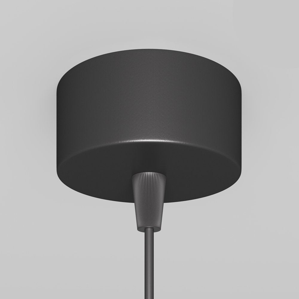 Lampadario A Sospensione Moderno Lipari Alluminio Nero 1 Luce Gu10 35W