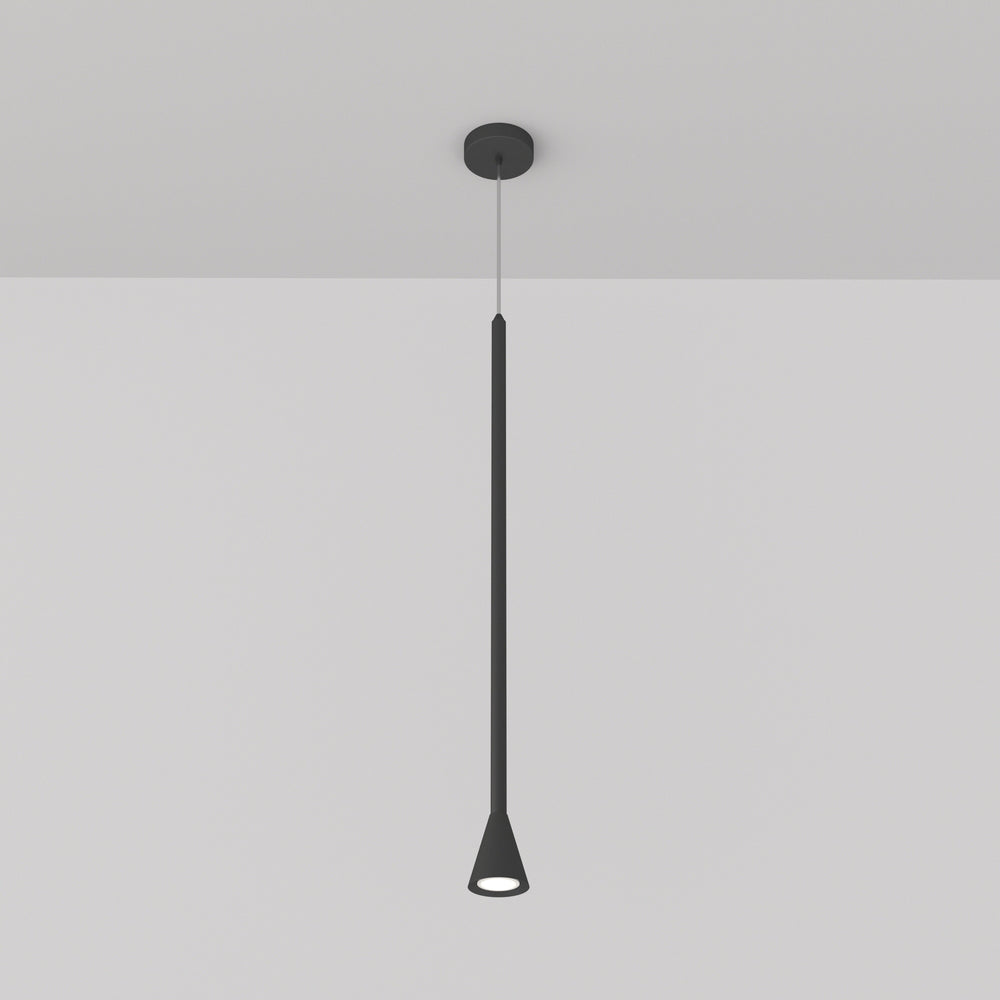 Lampadario A Sospensione Moderno Arrow Metallo Nero 1 Luce Gu10 40W