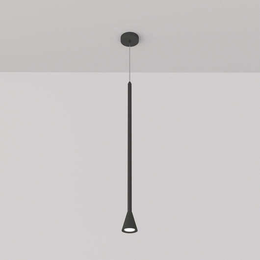 Lampadario A Sospensione Moderno Arrow Metallo Nero 1 Luce Gu10 40W