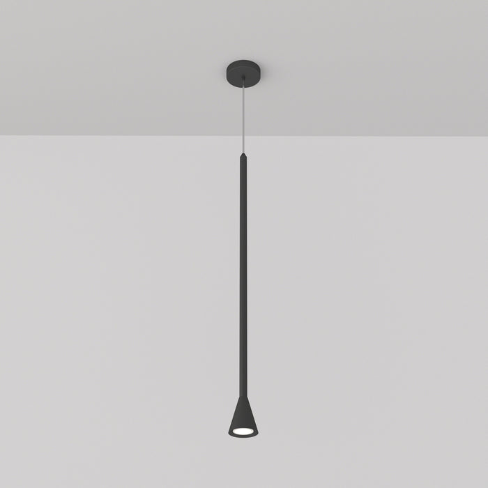 Lampadario A Sospensione Moderno Arrow Metallo Nero 1 Luce Gu10 40W