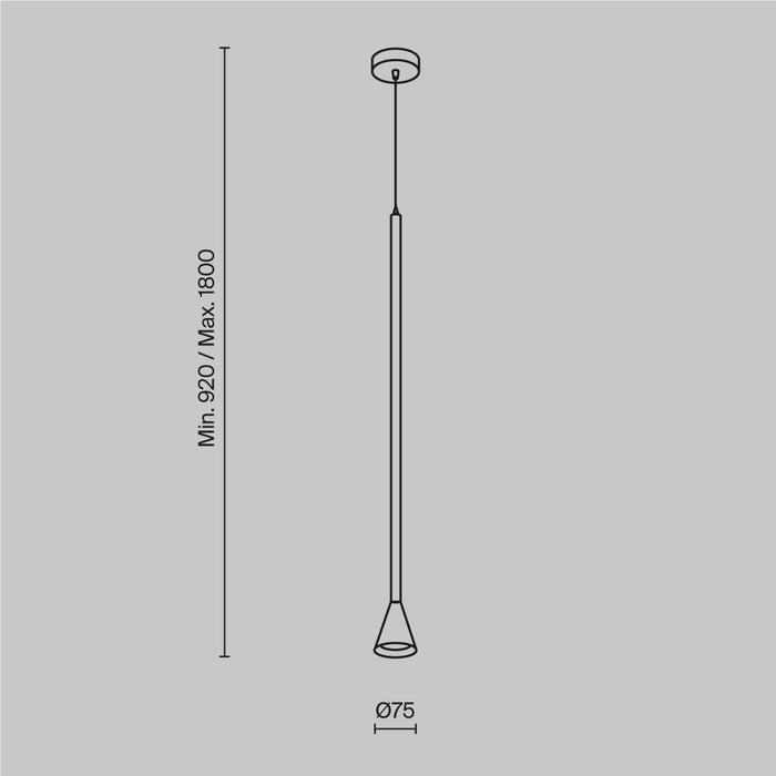 Lampadario A Sospensione Moderno Arrow Metallo Oro 1 Luce Gu10 40W