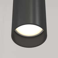 Lampadario A Sospensione Moderno Focus Alluminio Nero 1 Luce Gu10 10W