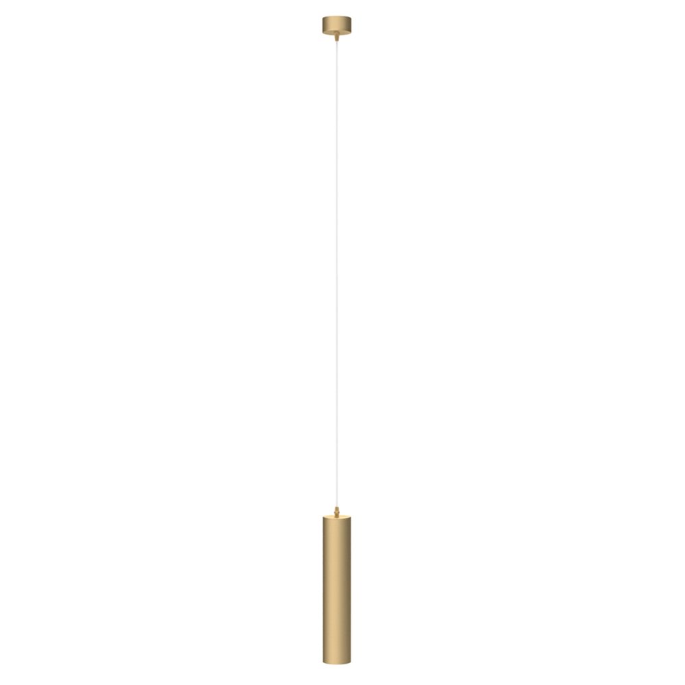 Lampadario A Sospensione Moderno Focus Alluminio Oro 1 Luce Gu10 10W