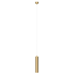 Lampadario A Sospensione Moderno Focus Alluminio Oro 1 Luce Gu10 10W