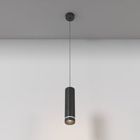 Lampadario A Sospensione Moderno Orlo Alluminio Nero Luce Led Integrato 12W