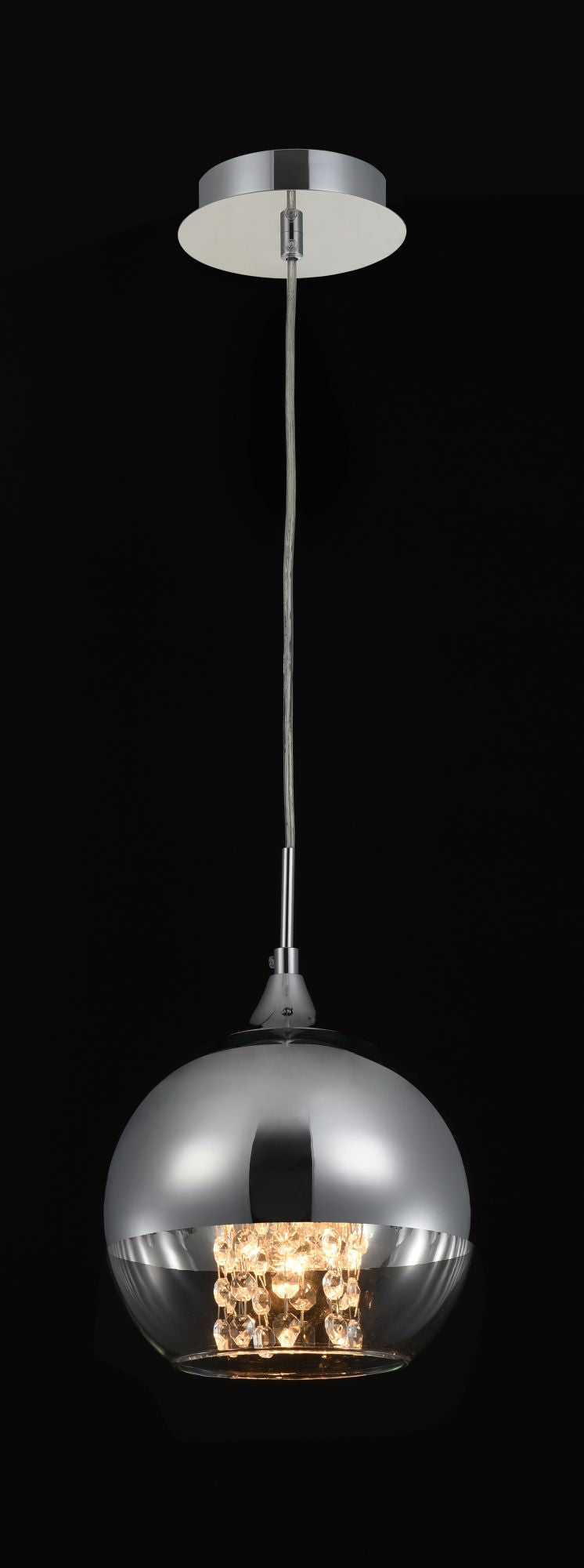 Lampada pendente Pendant in Metallo Fermi Nickel