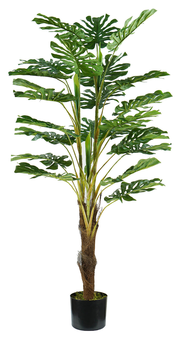 Pianta Artificiale Monstera H120 cm con Vaso Verde