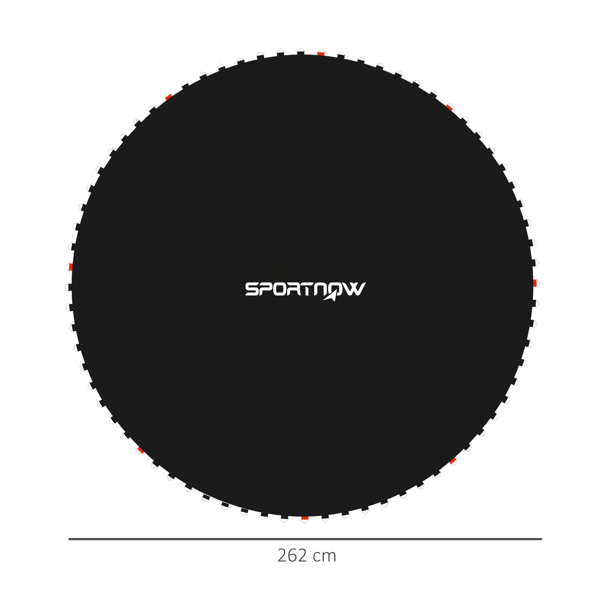 Tappeto Elastico di Ricambio per Trampolino da 3m con 8 Cuciture e Rivestimento Anti UV   Nero