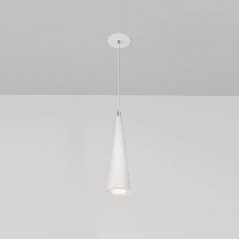 Lampadario A Sospensione Moderno Nevill Metallo Bianco 1 Luce Gu10 40W