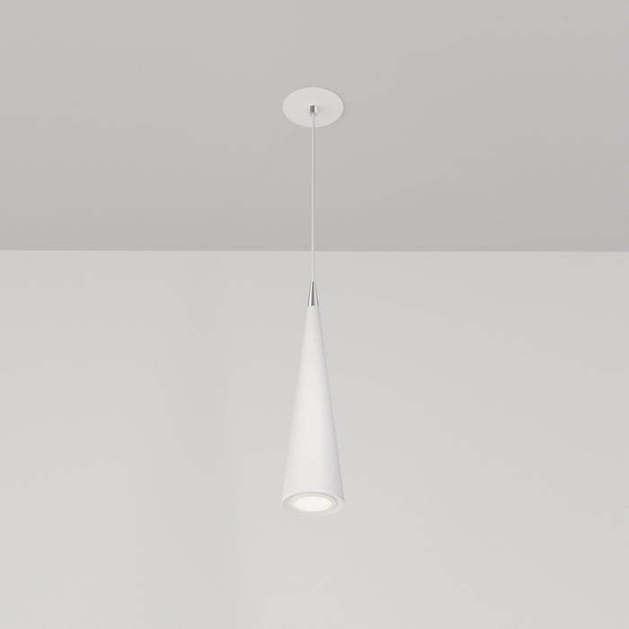 Lampadario A Sospensione Moderno Nevill Metallo Bianco 1 Luce Gu10 40W