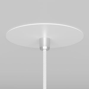 Lampadario A Sospensione Moderno Nevill Metallo Bianco 1 Luce Gu10 40W