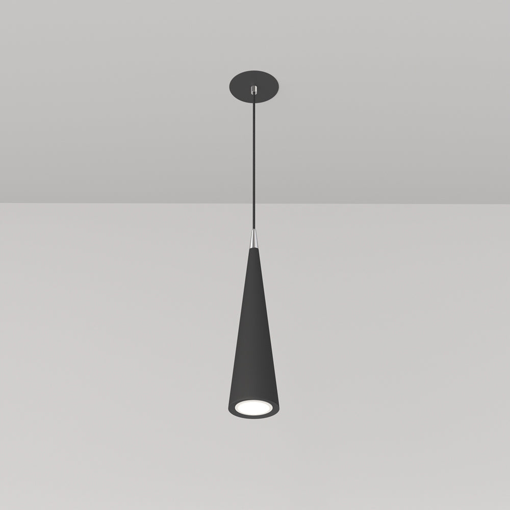 Lampadario A Sospensione Moderno Nevill Metallo Nero 1 Luce Gu10 40W