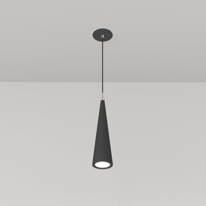 Lampadario A Sospensione Moderno Nevill Metallo Nero 1 Luce Gu10 40W