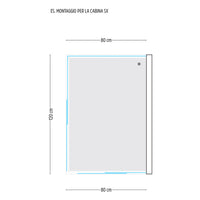 Ogomondo box cabina doccia corner 3 lati cristallo temprato serigrafato 80x120x80 sinistro